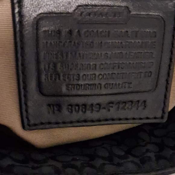 Coach Black Signature Tote Bag - Picture 7 of 8